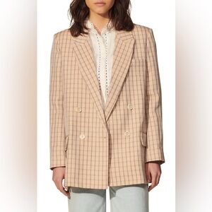 SANDRO Danube Check Blazer